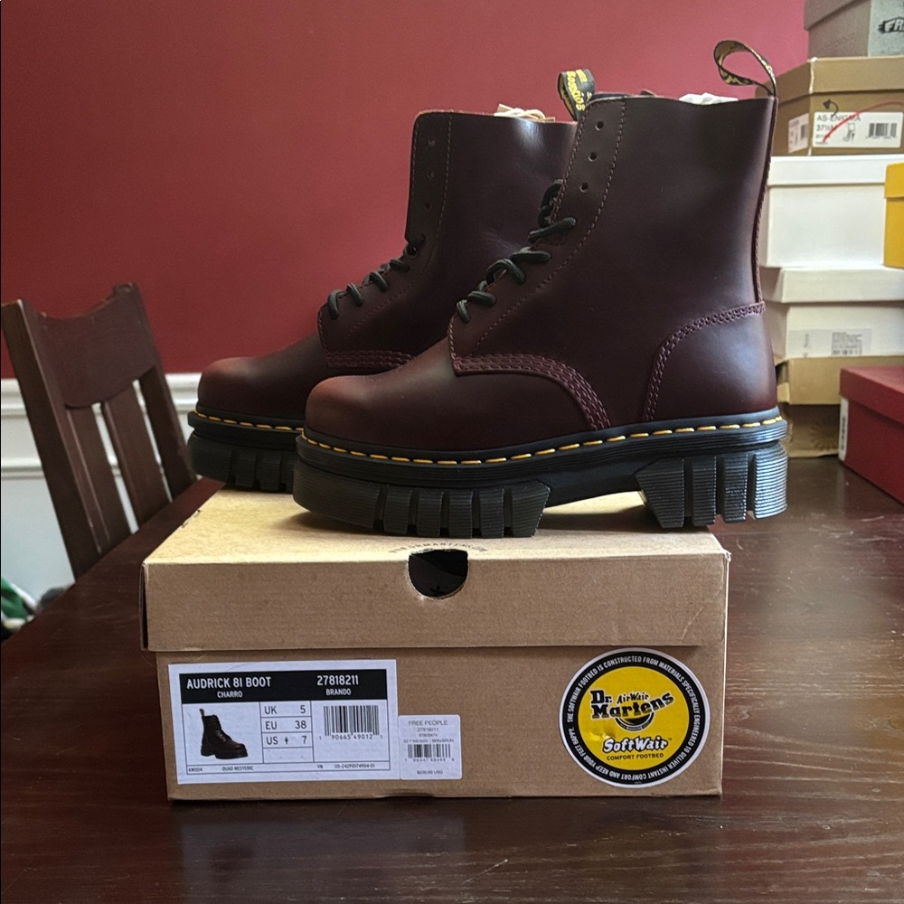 Dr. Martens Dark Brown Leather Boots